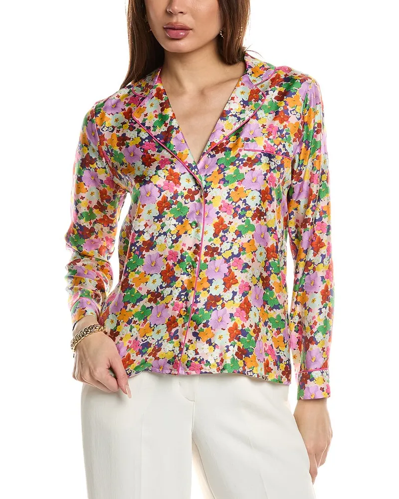 Borgo De Nor Eden Silk Top Purple