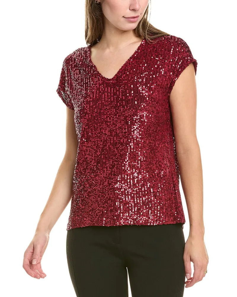 Vince Camuto Sequin Blouse Nocolor