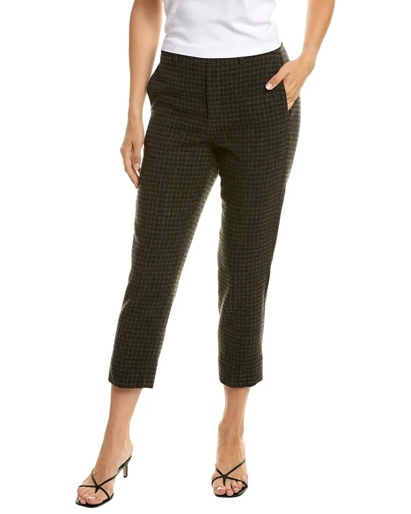 Vince Check Plaid Wool & Cashmere-Blend Easy Pant Nocolor
