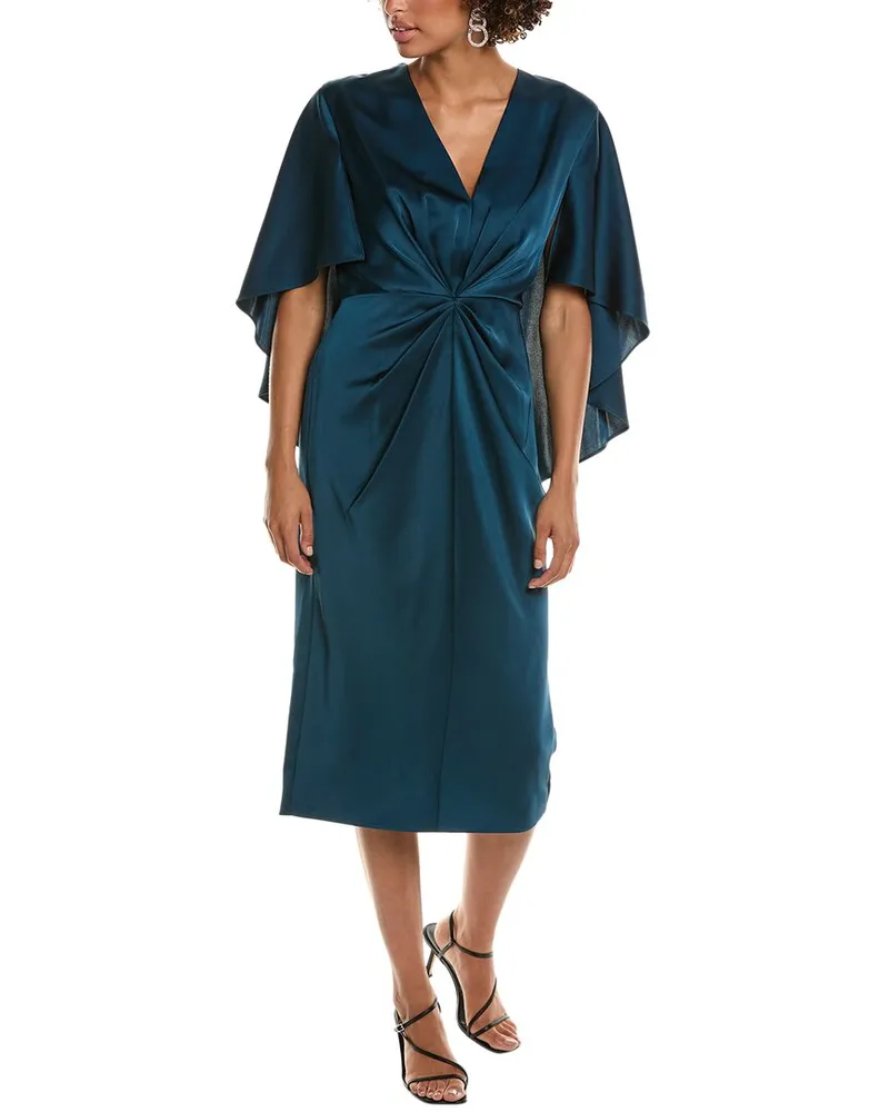 Halston Tomi Cocktail Dress Blue