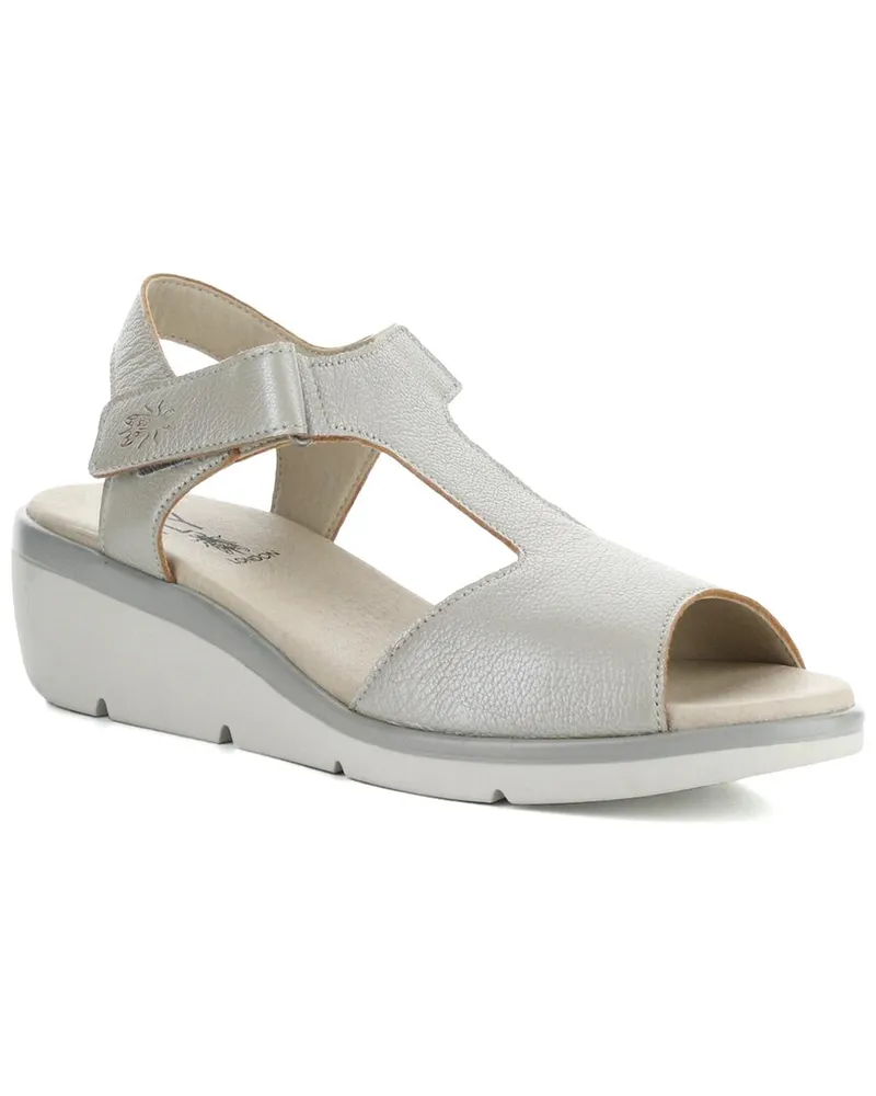 Fly London Nova Leather Wedge Sandal Nocolor