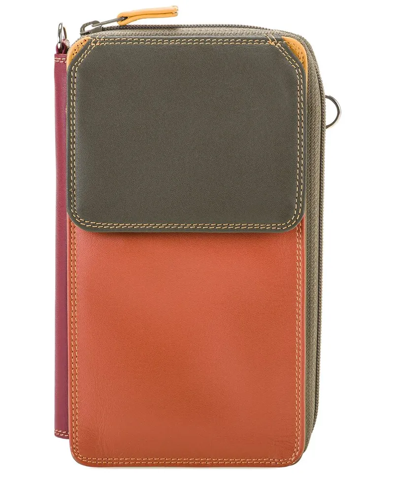Mywalit Zip Round Leather Handbag with Shoulder Strap Nocolor