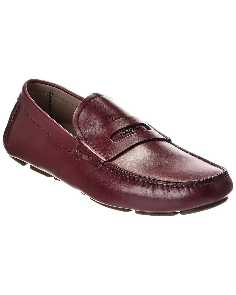 Ferragamo Newton Leather Loafer Purple