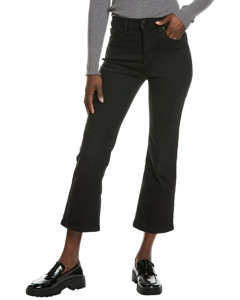 Kenneth Cole High-Rise Cropped Kick Flare Jean Black