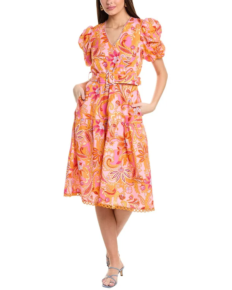 Hale Bob Mary Linen Dress Nocolor
