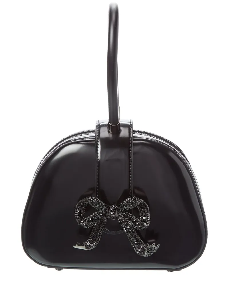 Self-Portrait Self-Portrait Leather Top Handle Mini Bag Black