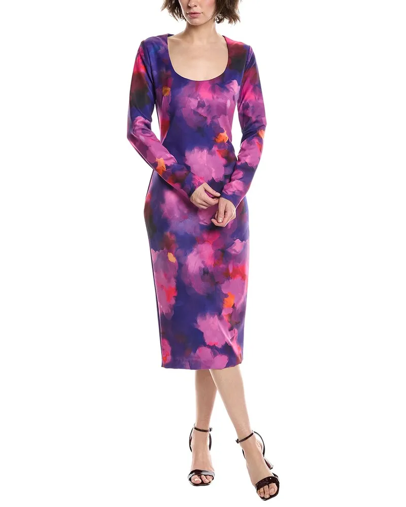 Black Halo Naylah Midi Dress Purple