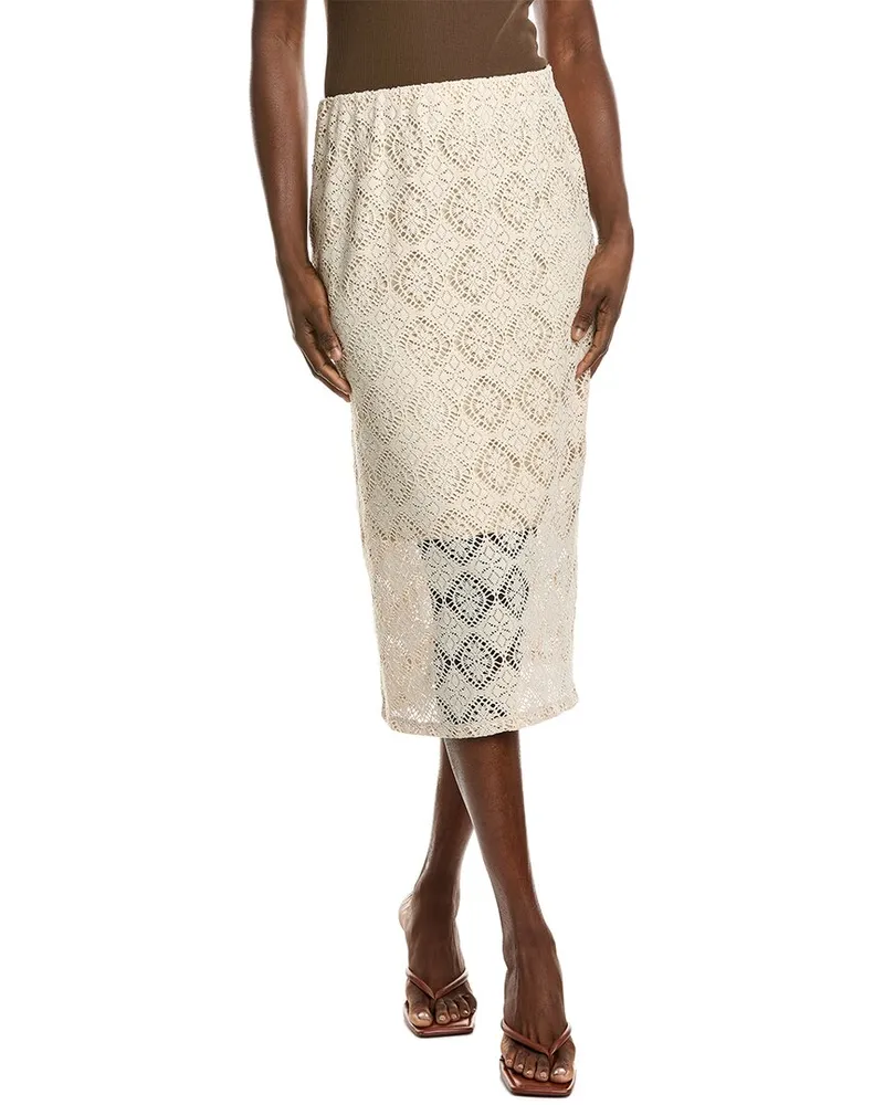 Vince Camuto Slit Maxi Skirt Brown