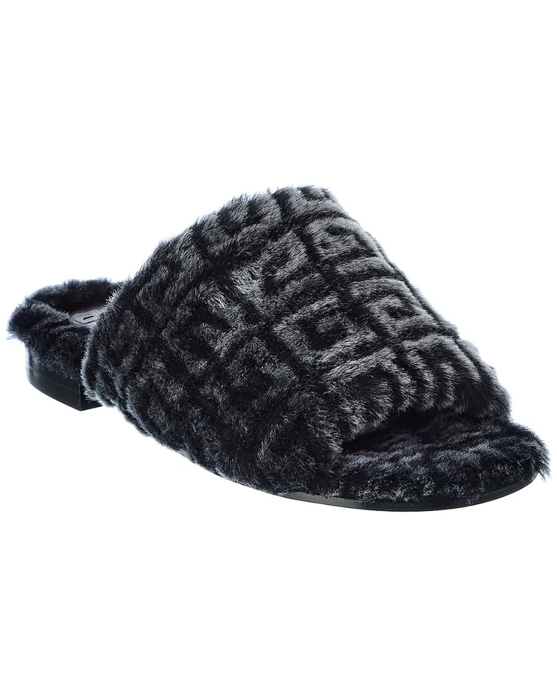 Givenchy 4G Shearling Sandal Black