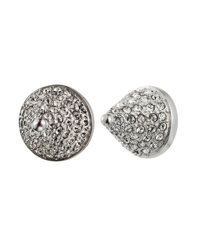 Eddie Borgo Rhodium Plated CZ Cone Studs Nocolor
