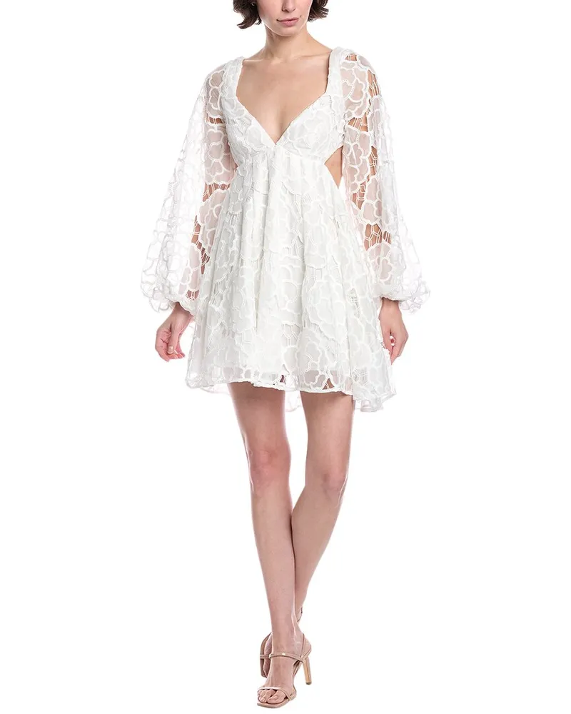 Bardot Jovie Babydoll Mini Dress White