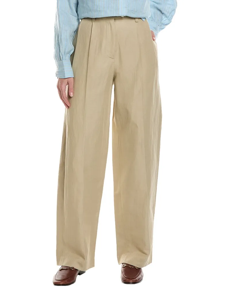 Rag & Bone Newman Linen-Blend Pant Brown