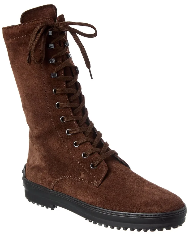 TOD'S TOD’s Gommino Suede Boot Brown