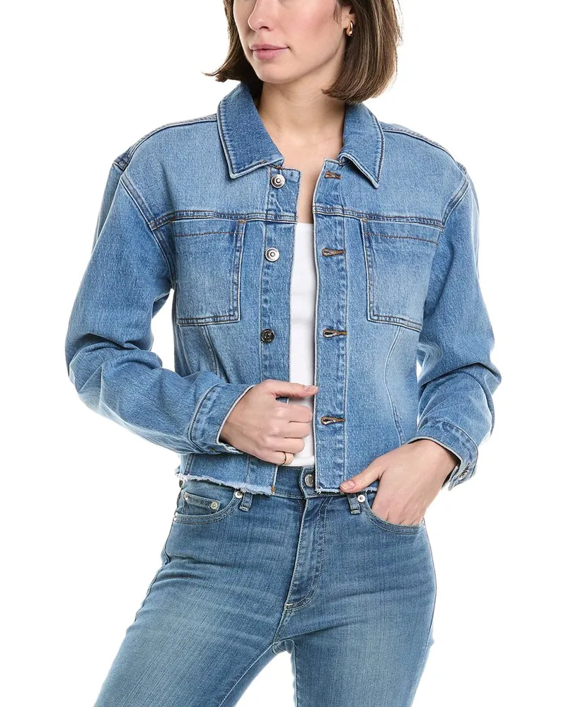 Hudson Jeans Micro Cropped Jacket Blue
