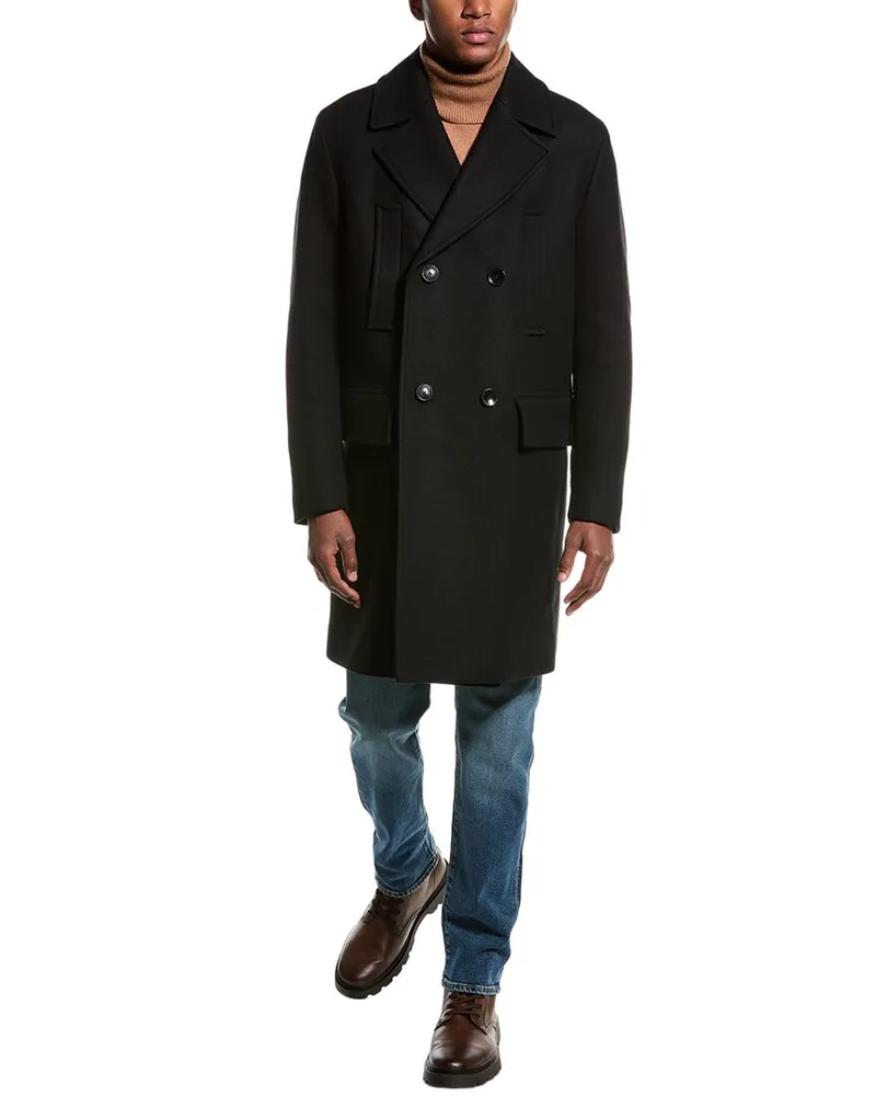 HUGO BOSS Cam Wool-Blend Peacoat Black
