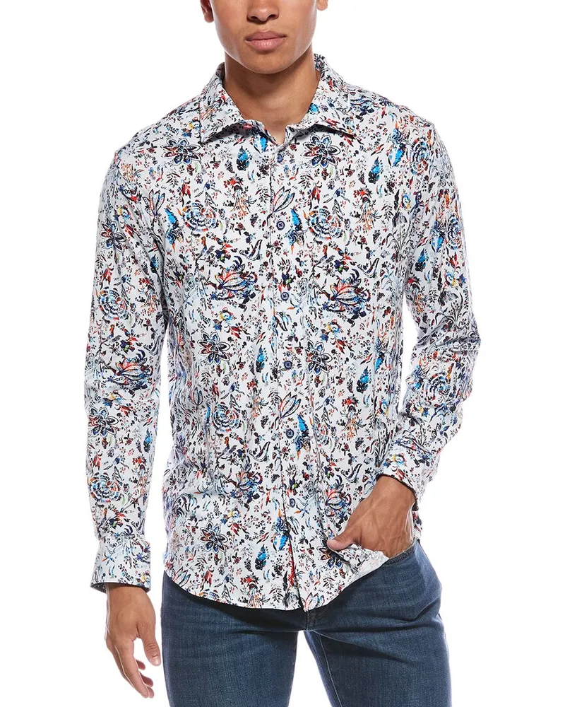 Robert Graham Gabe Classic Fit Knit Shirt White