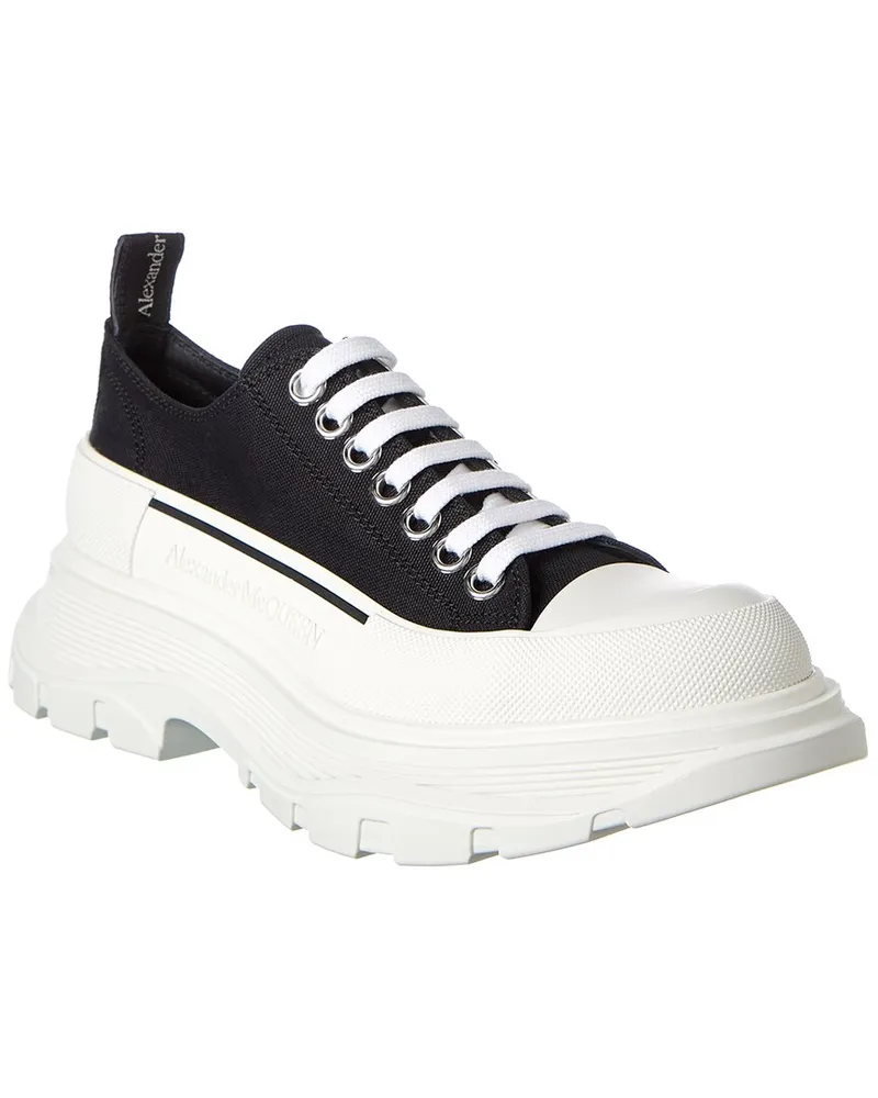 Alexander McQueen Tread Slick Canvas Sneaker Black