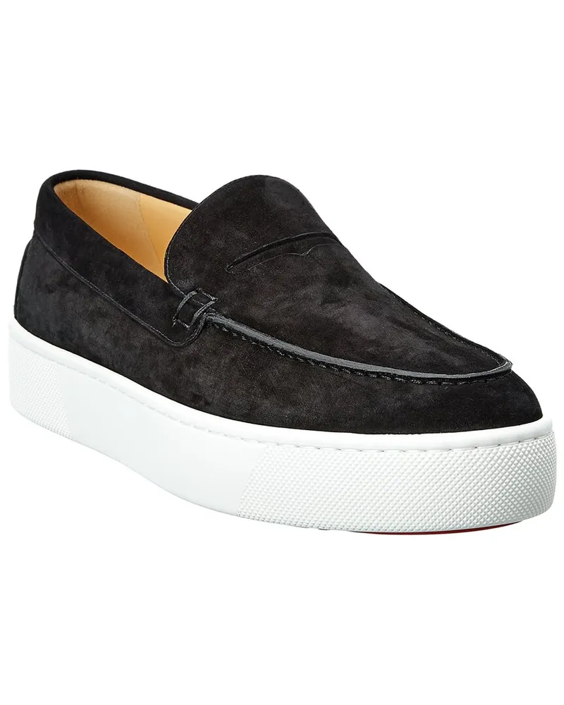 Christian Louboutin Paqueboat Suede Platform Sneaker Black