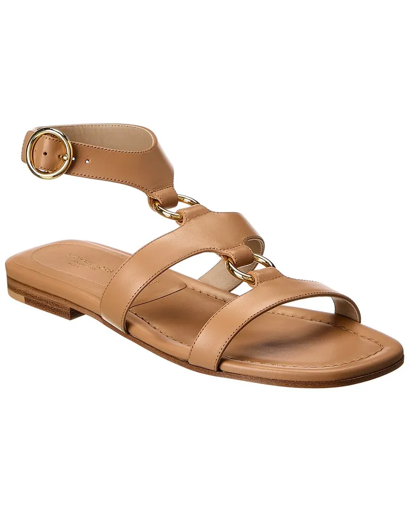 Michael Kors Dusty Leather Sandal Brown