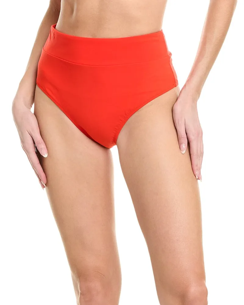 Reiss Annie High Waisted Bikini Bottom Red