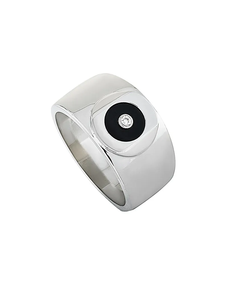 CHARRIOL Silver 0.04 ct. tw. Diamond & Onyx Ring Nocolor