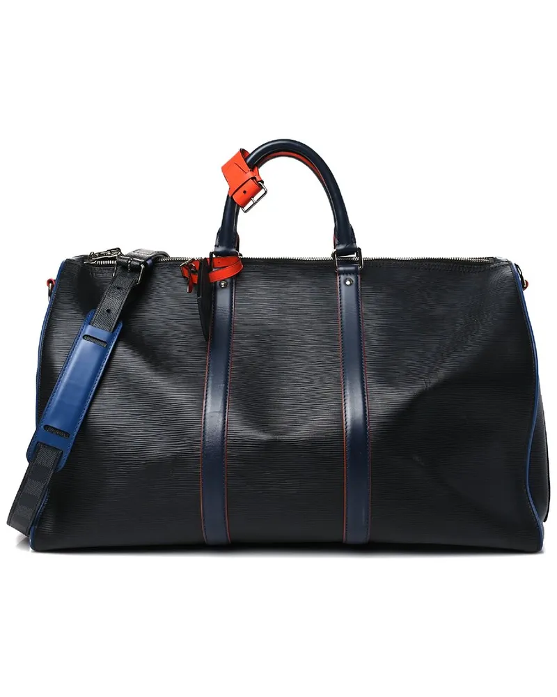 Louis Vuitton Black Epi Leather Graphite Keepall 50 (Authentic Pre-Loved Nocolor