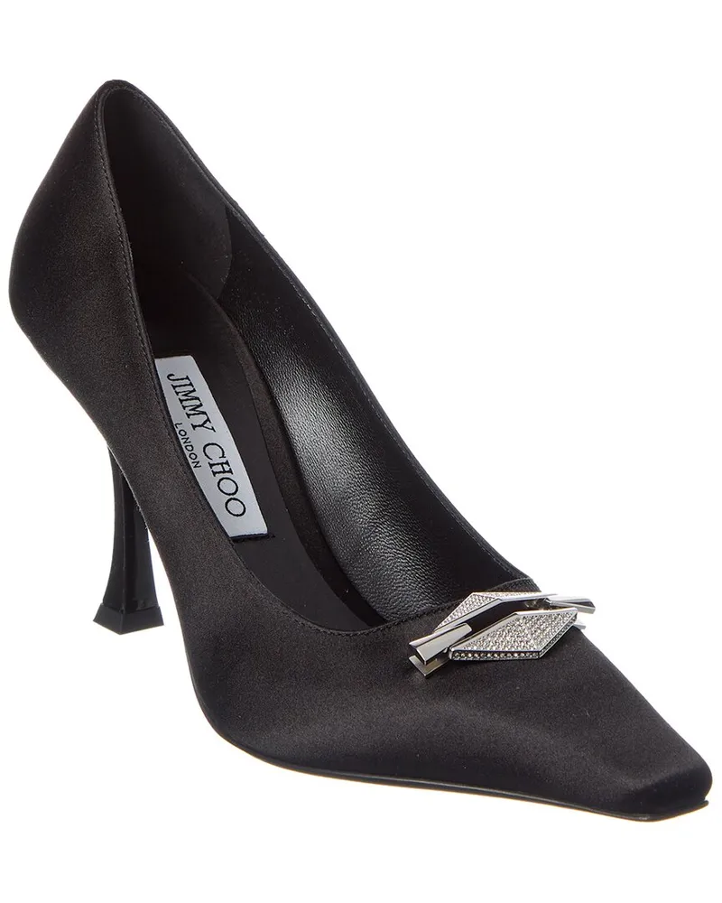 Jimmy Choo Ryker 90 Satin Pump Black