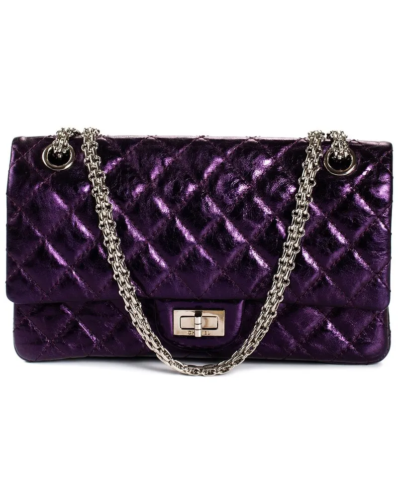 Chanel Purple Quilted Leather 2.55 Reissue Double Flap Bag, NWT (Authentic Pre-Loved Nocolor