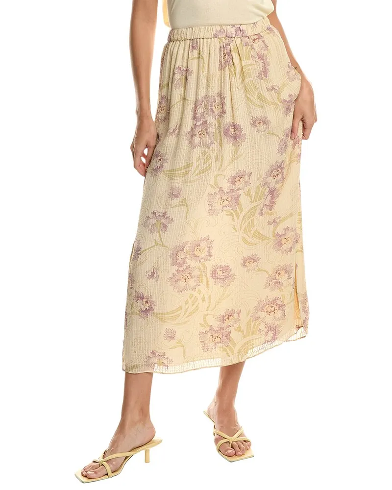 Vanessa Bruno Tevy Silk-Blend Skirt Beige