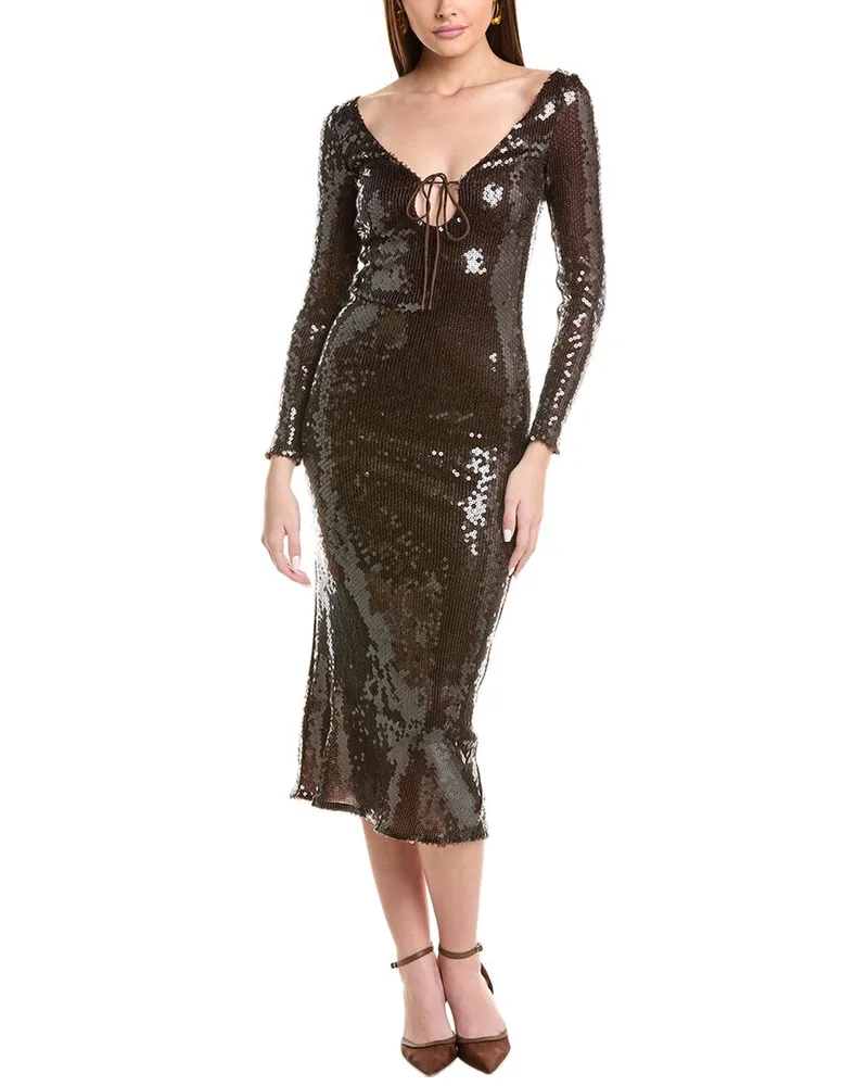 Bardot Verona Sequin Maxi Dress Nocolor