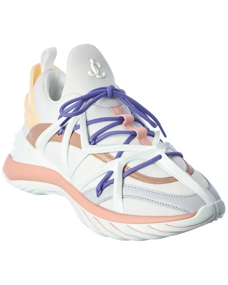 Jimmy Choo Cosmos/F Neoprene & Leather Sneaker Nocolor