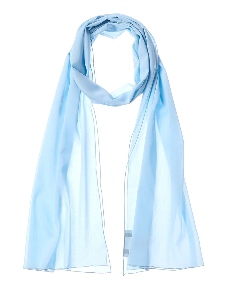 Dolce & Gabbana Chiffon Silk-Blend Scarf Blue