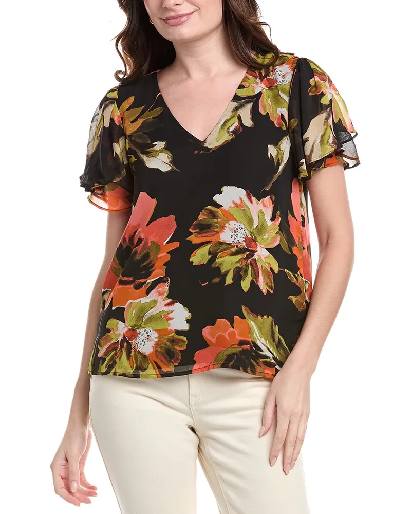 Vince Camuto Tulip Sleeve Blouse Black