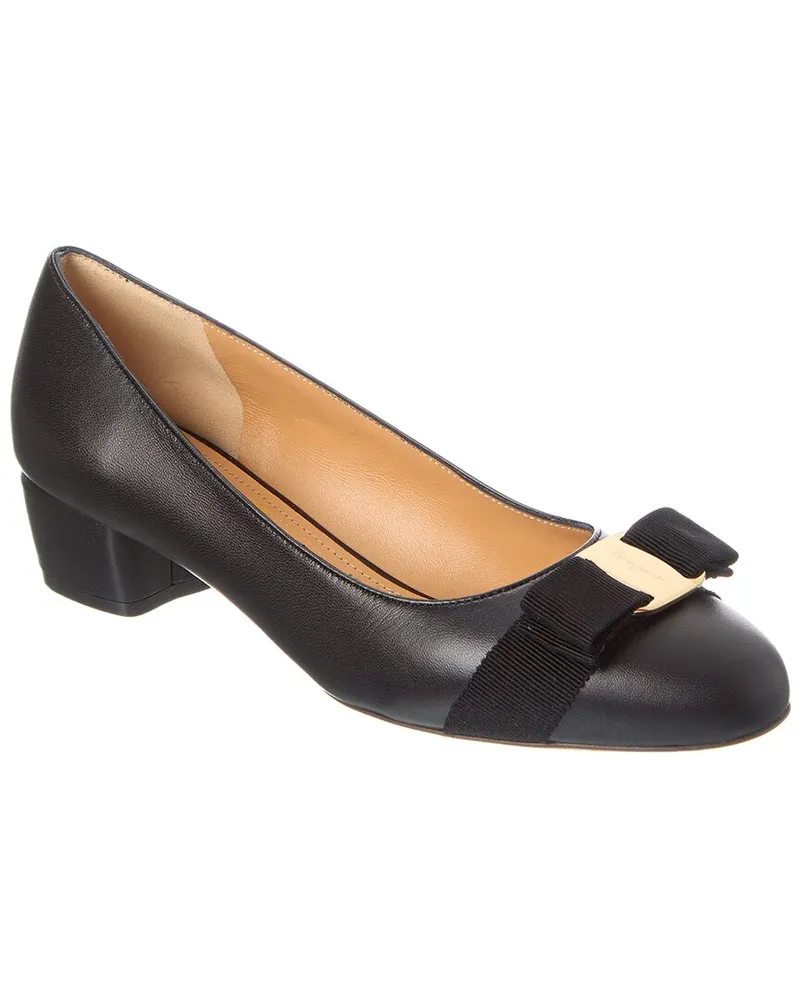 Ferragamo Vara Bow Leather Pump Black