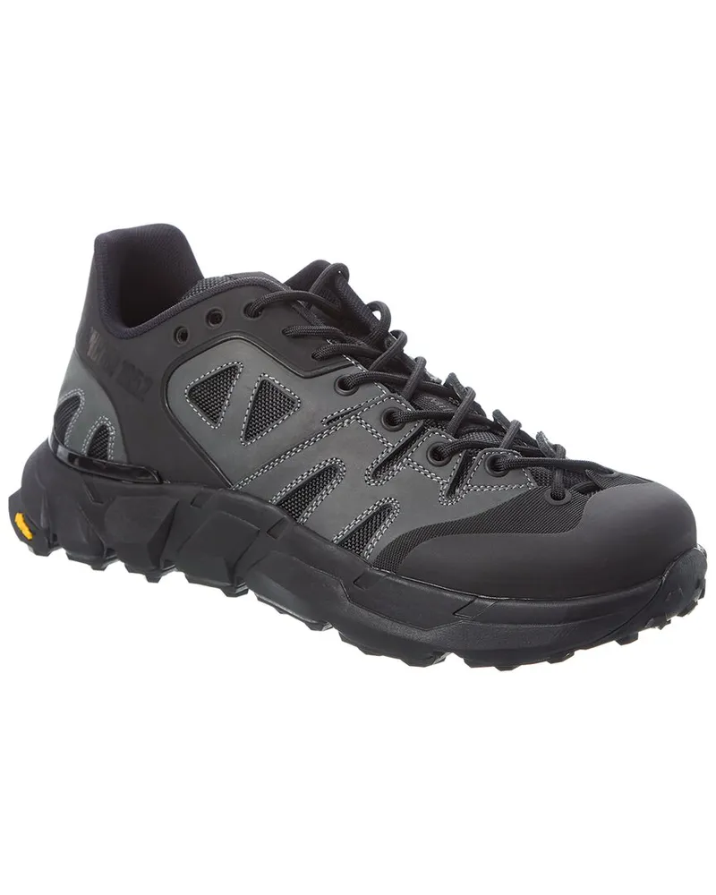 Moncler Silencio Leather-Trim Sneaker Black