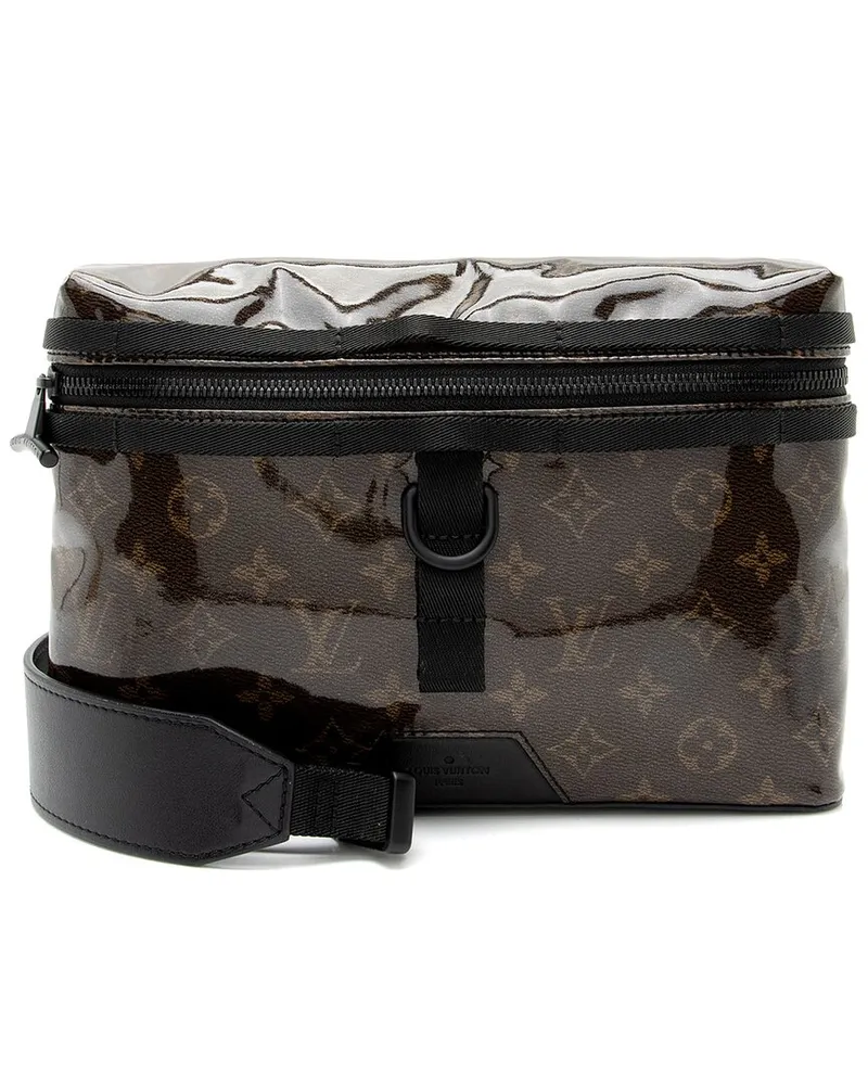Louis Vuitton Black, Brown Glazed Canvas, Leather, Nylon Glaze PM (Authentic Pre-Loved Nocolor