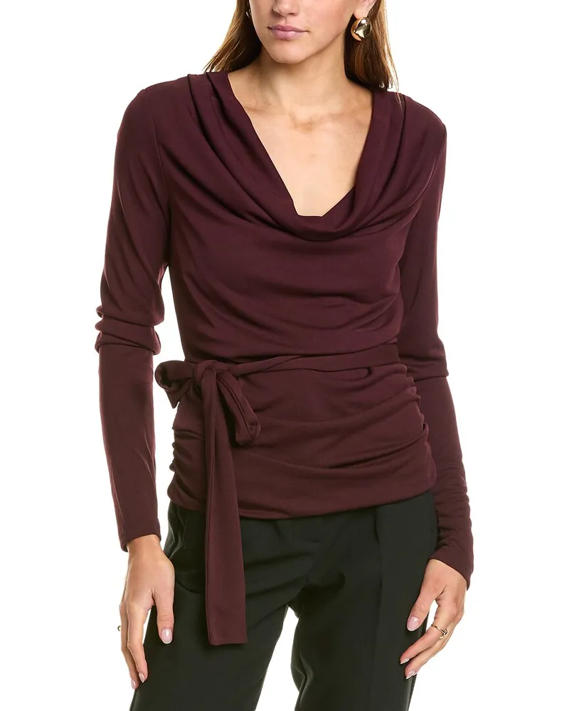 NICHOLAS Demitria Scarf Cowl Neck Top Purple