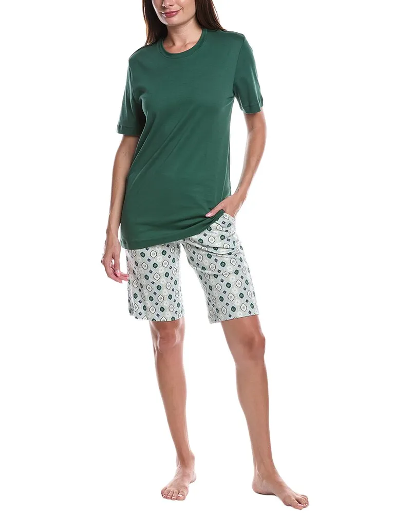 Hanro 2pc Pajama Set Green