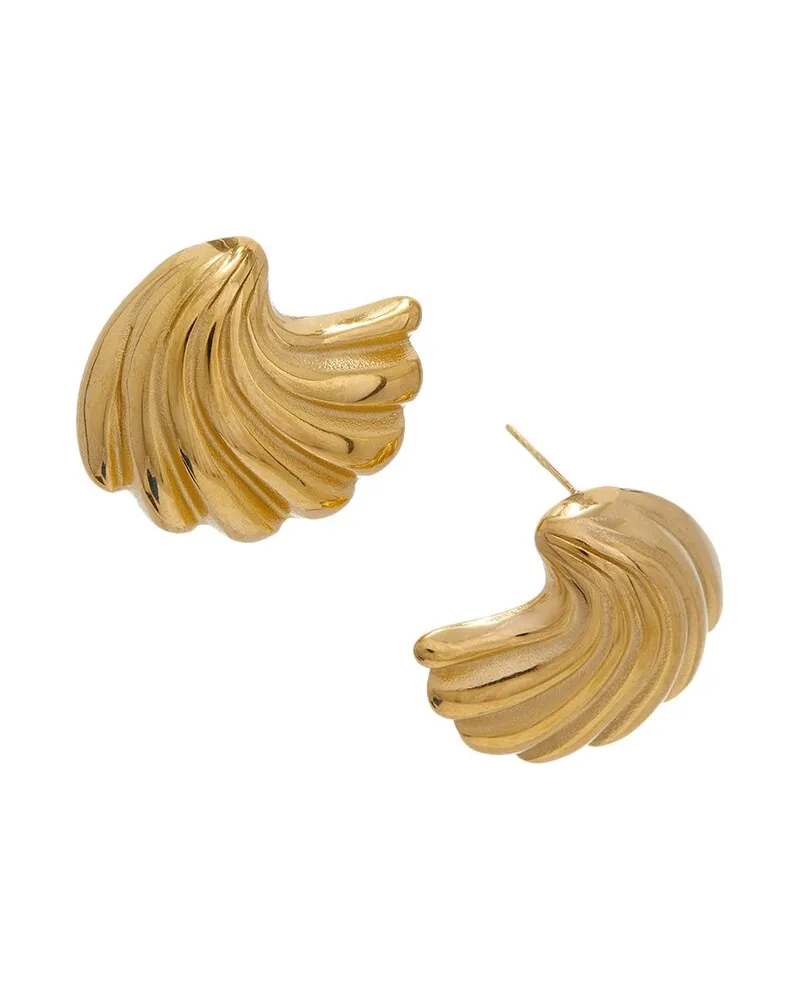 Dannijo Plated Oversized Fan Studs Nocolor