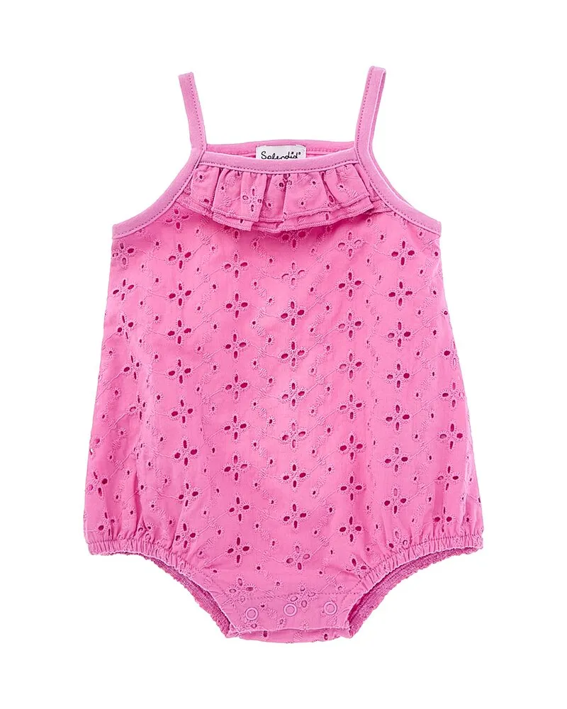 Splendid Eyelet Romper Pink