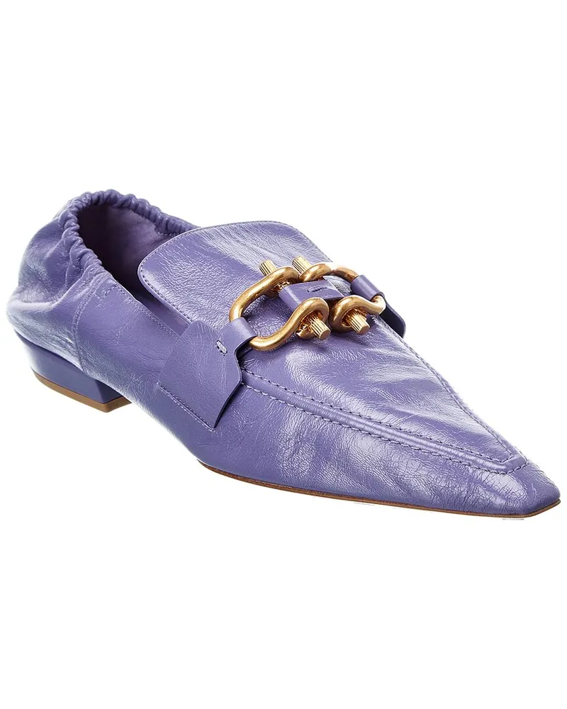 Bottega Veneta Madame Leather Loafer Purple