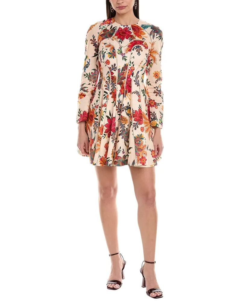 Zimmermann Ginger Fit & Flare Linen Mini Dress White