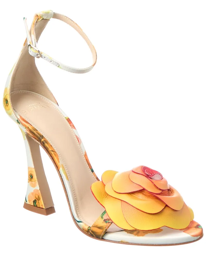 Alexandre Birman Dahlia 100 Satin Sandal Yellow