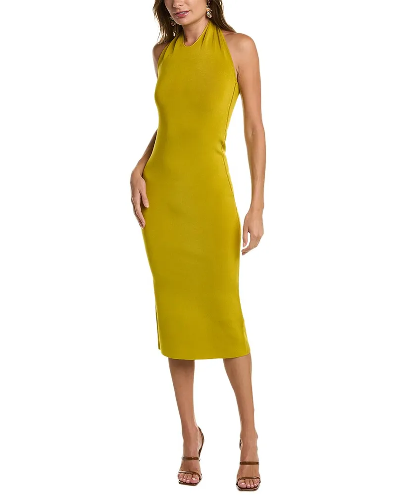GALVAN Cleopatra Midi Dress Green