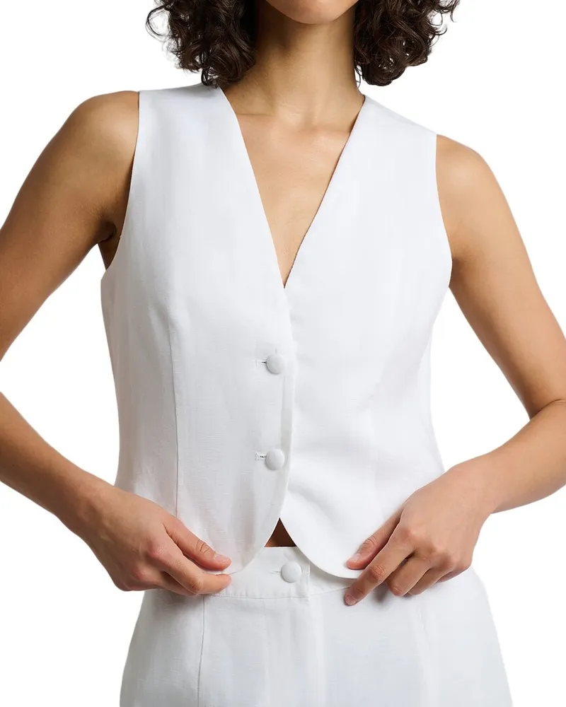 Onia Air Linen-Blend Relaxed Vest Nocolor