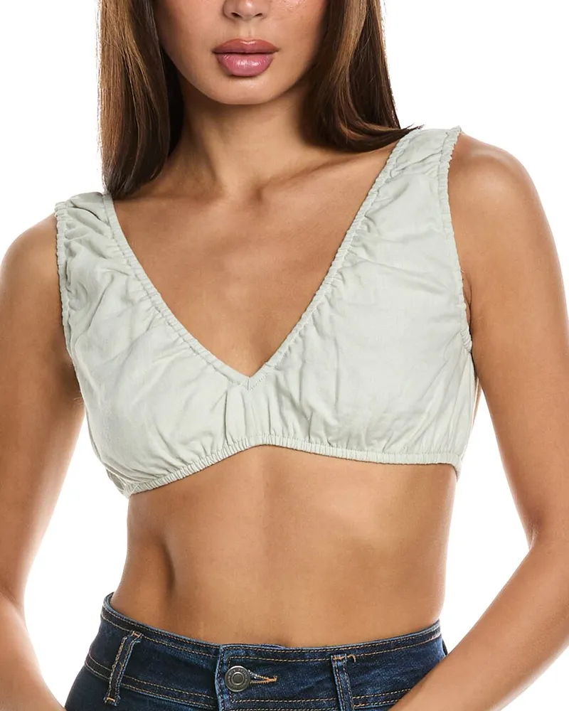 WeWoreWhat Bralette Linen-Blend Top Nocolor