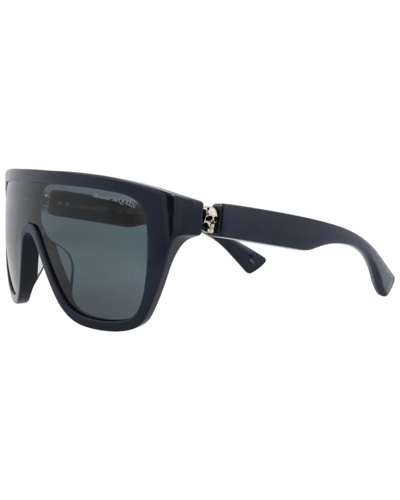 Alexander McQueen Men's AM0430S 99mm Sunglasses Blue