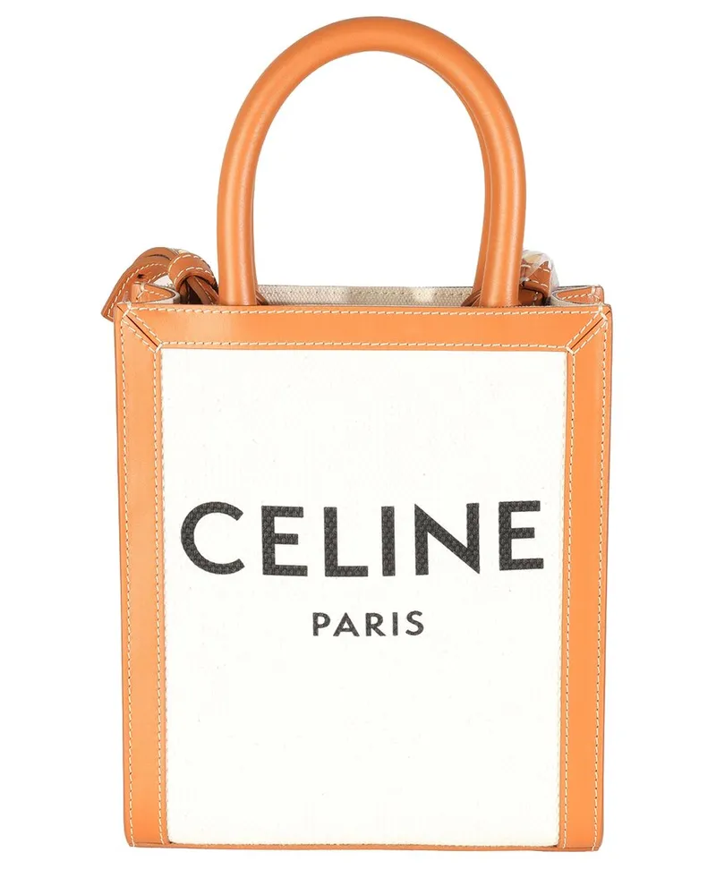 Celine Beige Canvas Mini Vertical Cabas Bag (Authentic Pre-Loved Nocolor