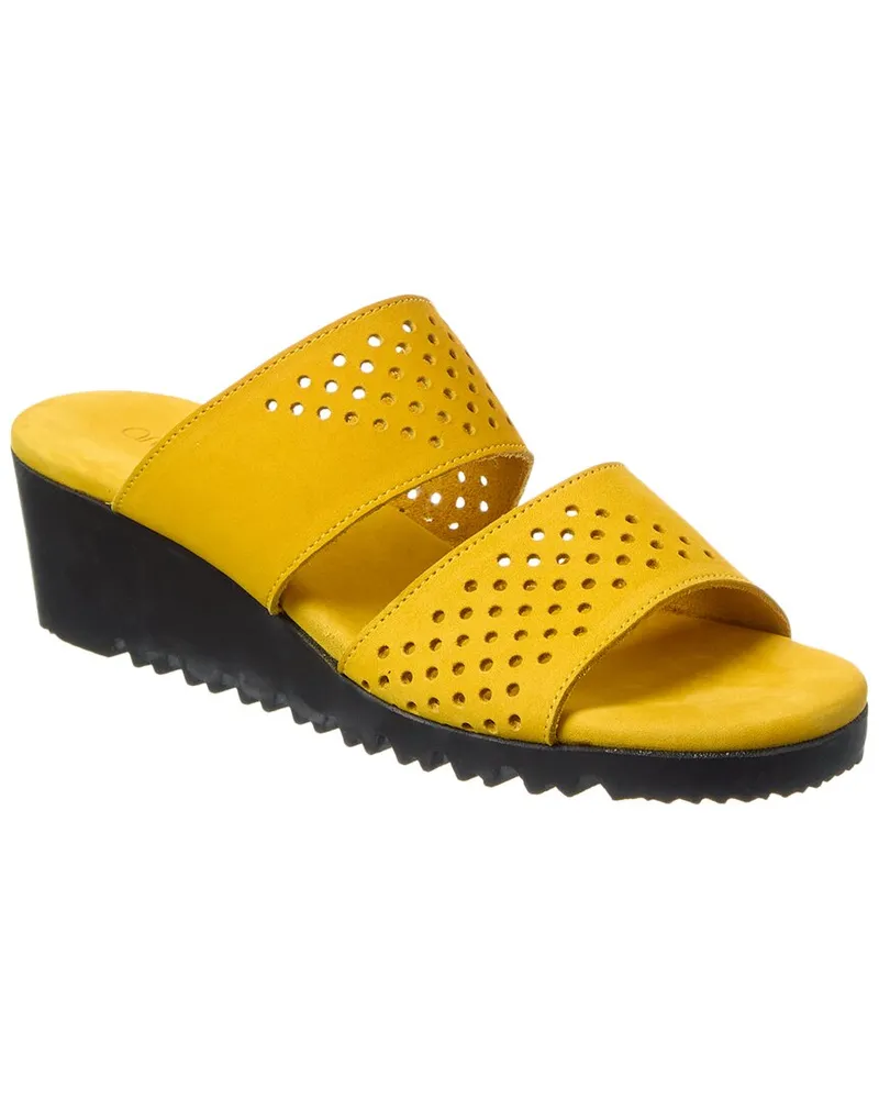 Arche Balahi Suede Wedge Sandal Yellow