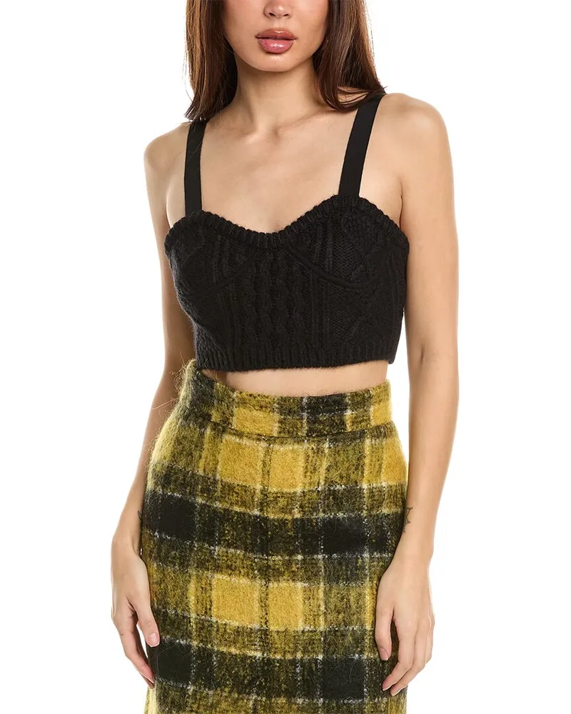 RED Valentino Mohair-Blend Bralette Black